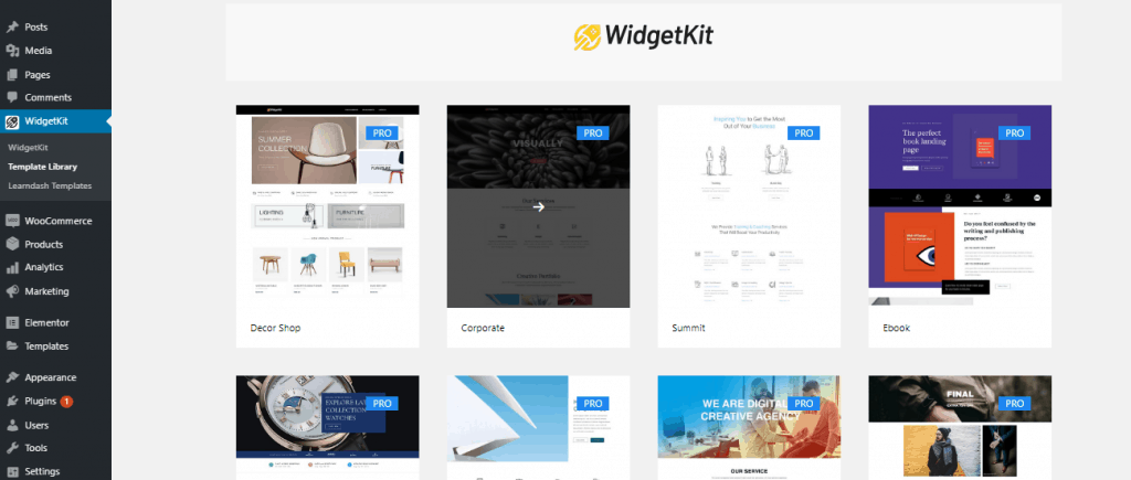 Change The Look of Your LMS with LearnDash Templates in WidgetKit 2.3.3 9