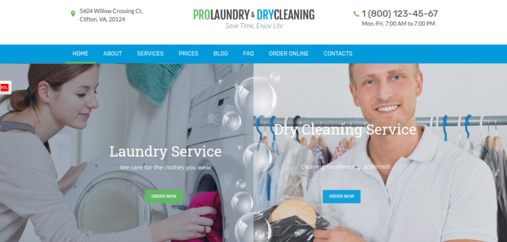 Laundry WordPress Dry Cleaning Themes