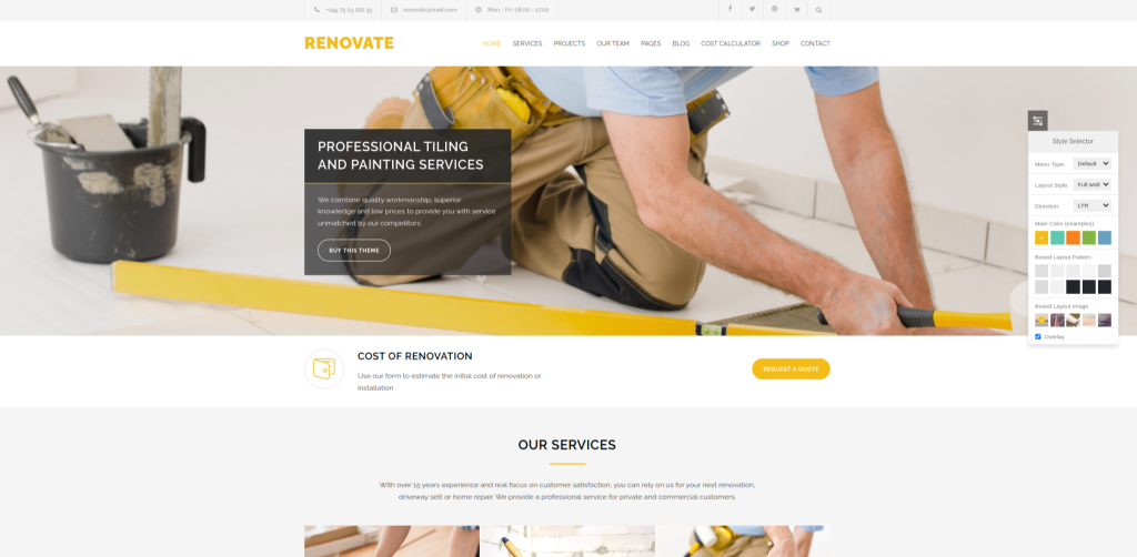 Renovate WordPress Construction Company Themes