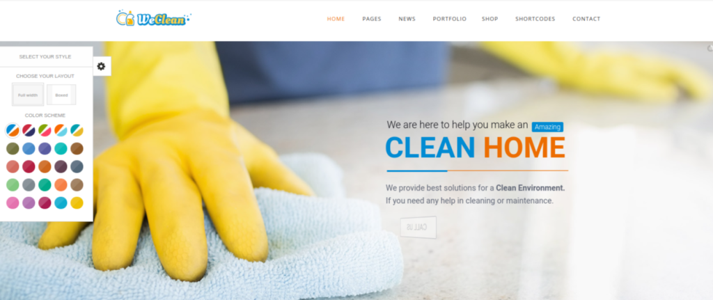 We Clean WordPress Theme