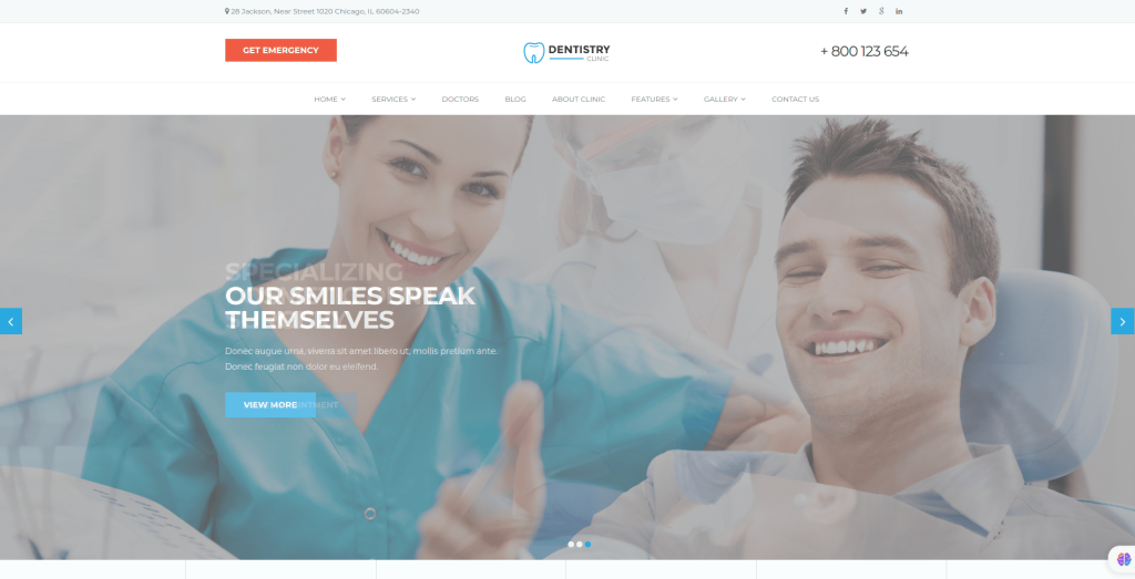 Dentistry WordPress Theme