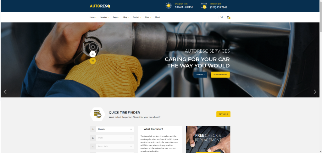 Autoresq Automotive Repair WordPress Theme