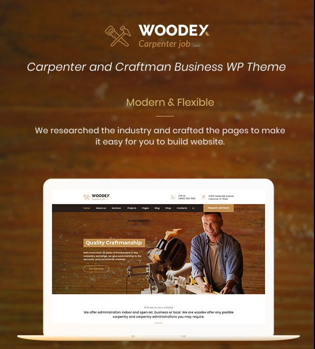 Woodex Carpenter WordPress Themes