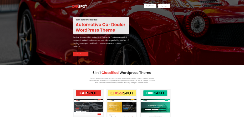 CarSpot Dealership WordPress Themes