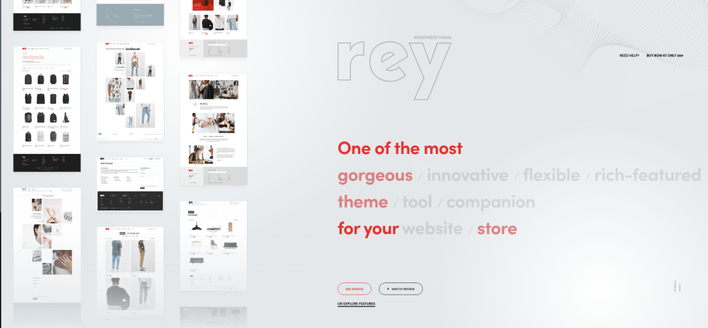 Rey ecommerce WordPress Themes